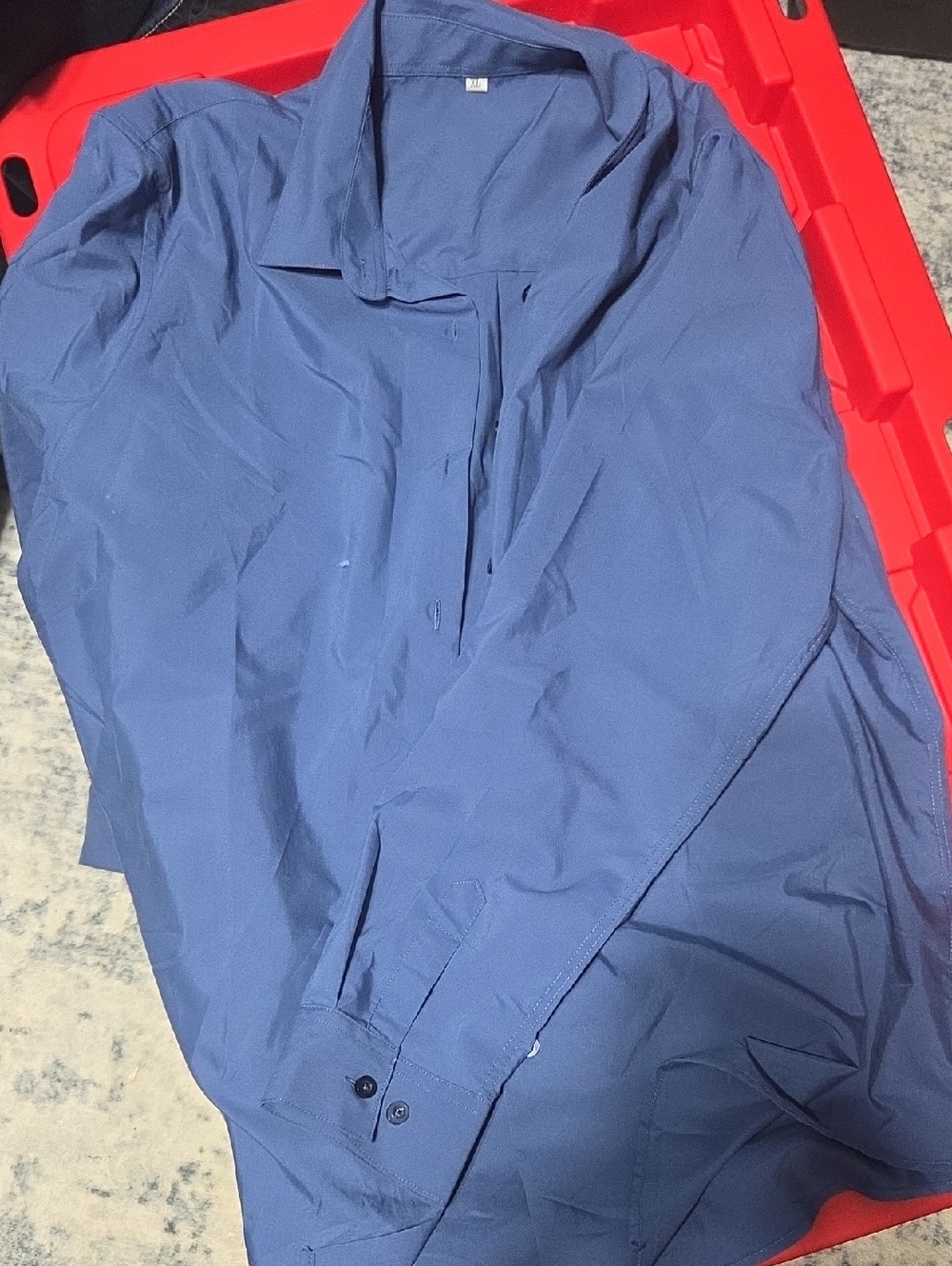 Classic Long Sleeve Button-Up Shirt - Blue